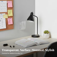 Narrow vertical surfaceMount container Clear Design Organizer Box Easy Installation for Dorm Room
