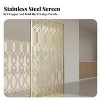 Hollow-out Metal Screen Anti Hollow-out Partition Panel Humidity-Resistant Stainless Steel Decorative Panel for Homeowners, Hotel, Bedroom, KTV