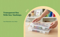Clear Rectangular Storage Box, Multi-Size Plastic Organizer with Lid, Stackable Container for Hardware, Jewelry, Crafts
