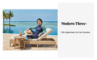 3 Pieces Full Coverage Bathing Suit Sun Protection Long Sleeve Water Shirt with Leggings women's Surfing Suit Plus Size