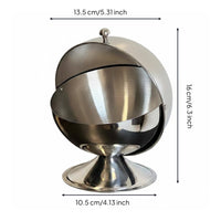 Spherical Storage container Polished Finish Stainless Steel container Pedestal Base Stainless Steel Sugar Bowl