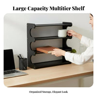 2-Tier Desk Shelf Space-Saving Desktop Organizer Accessible Design