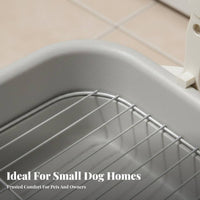 Dog Litter Box with Steel Mesh Detachable Design Dog Potty Tray with Grate Mesh Training Toilet Portable Pet Pee Pad Holder