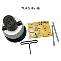Wooden Base Stone Setting Holder with 360-Degree Rotation for Jewelry Making