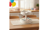 Cute Design Rotating Cake Stand Battery Operated Automatic Turntable Display Rotating Dessert Display With Music for Children, Birthdays, Parties