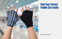 Swimming Gloves, Webbed Hand Fins, Aquatic Training, Breathable, Unisex
