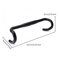 Aluminum Alloy Road Cycle Drop Bar Aerodynamic Road Bike Handlebar Lightweight Drop Handlebar Long-Lasting for Fixed-Gear Bikes
