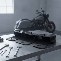 Slim Fairing Storage Bag Quick-Access Windshield Bag with 3 Pockets Secure