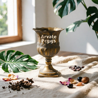 Pedestal Vase Tall Vase with Rim Rustic for Entryway, Living Room