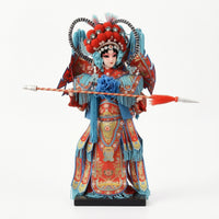 Chinese Opera Figurine Cultural Figurine with Display Base Detailed Traditional Chinese Doll for Desk, Shelf