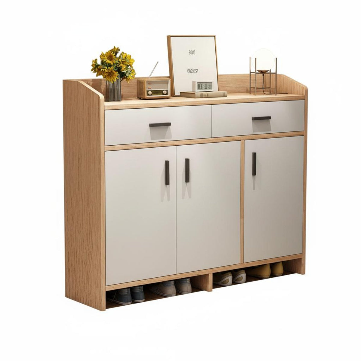 Footwear Storage Unit Dust-Resistant Design Large Capacity Footwear Storage Unit Space Saving for Homeowners, Apartment Dwellers, Dormitory, Hallway