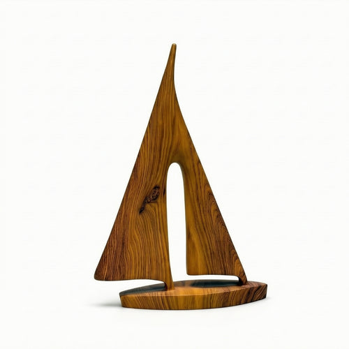 Abstract Art Sculpture Wood-Grain Abstract Sculpture Minimalist Resin Statue for Bookshelf, Office Desk