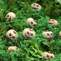 Vintage Style Grimacing Pumpkin Figurine Halloween Home Garden Micro Landscape Resin Craft