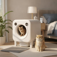 Self-Cleaning Cat Litter Box Handshands-off Automatic Cat Litter Box Pet Supply Odor-Control Clumping-Compatible
