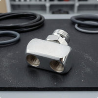 Low-Pressure Splitter Adapter Plated Metal Finish Dive Regulator Splitter Silver