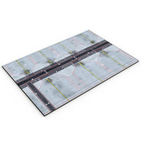Wooden Airport Apron Display Board Rectangular Model Runway Platform Flat for Desk, Shelf