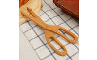 Wooden Tongs Beech Wood Scissor Tongs Serrated Wooden Food Clip for Home Cooks, Hosts, Kitchen, Buffet, Barbecue