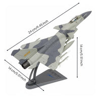 Static Display J-10C Model Aircraft Alloy J-10 Fighter Model High Intricate Diecast Jet Detailed for Collectors, Desk, Office