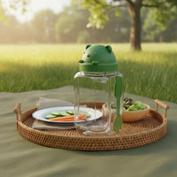 Bear Lid Salad Jar Easy to Carry Salad Jar for Office
