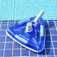 Transparent Triangular Pool Vacuum Head Easy to Install Triangular Vacuum Brush Head for Poolside