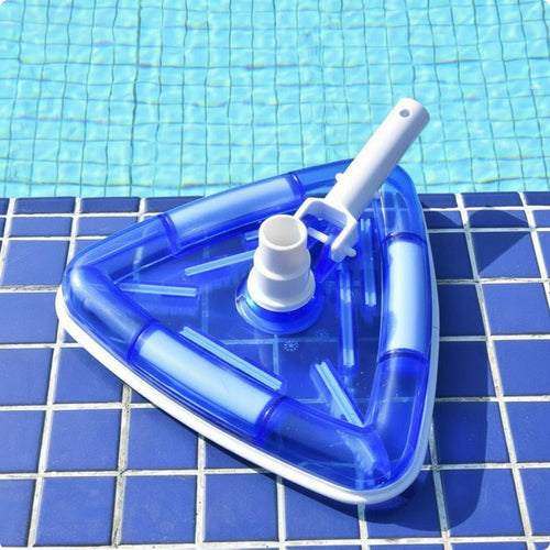 Transparent Triangular Pool Vacuum Head Easy to Install Triangular Vacuum Brush Head for Poolside