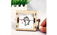 Hand Crank Animation Machine Creative Wooden Crank Model Interactive for Desk