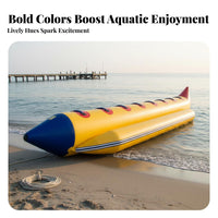 Inflatable Inflatable Banana Multi-Person Towable Flying Fish Raft Exciting Ride Inflatable Rotating Gyro for Tourists, Teenagers, Beach, Lake, Resort