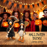 Halloween Duck Resin Figurine Set - Mummy, Pumpkin Reaper, Witch, Ghost