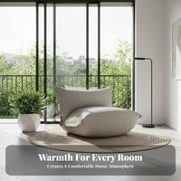 Asymmetrical Upholstered Armchair Nordic Aesthetic Lounge Chair Statement Piece Ergonomic Comfort for Readers, Homeowners