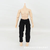 1/12兵人衣服配件6寸人偶素体肌肉男裤子娃衣工装裤工厂自产批发