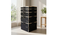 5 Pieces Multi-Height Plyometric Box Space-Saving Stackable Jump Box Heavy-Duty Jumping Exercise Instructor Non-Slip for Athletes, Fitness Enthusiasts, Home Gym