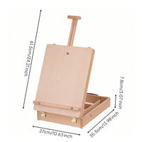 Tabletop Easel with Art and Storage Portable Drawing Kit Easel Space-Saving Storage Drawing Kit for Beginners, Kids, Desk