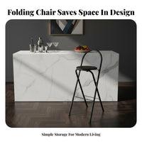 Foldable Counter Stool No Assembly Needed Foldable Bar Seatingtool with Back