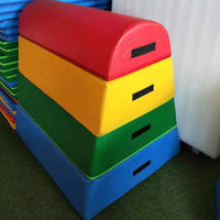 Arched Jumping Box Safe Training Children Vaulting Horse Shock Absorbing Soft Gymnastics Obstacle for Kindergarten Students, Kids, Playroom, Gym, School