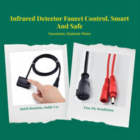 Contactless Faucet Motion Detector Box, Automatic Induction Replacement Part, Bathroom Sink, Motion Activated