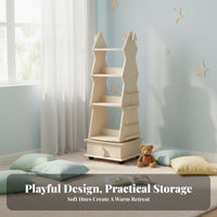 Front-Facing Book Display Space-Saving Design Rolling Book Unit for Parents