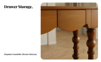 Narrow Sideboard Table with Storage Vintage & Look Narrow Two-Drawer Console Table French Retro Design Adaptable Use