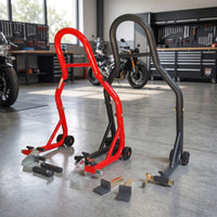 Motorcycle Front Rear Wheel Stand Universal Motorcycle Rear Support Stand Versatile for Garage, Workshop