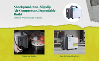 Ultra-quiet oil-free air compressor