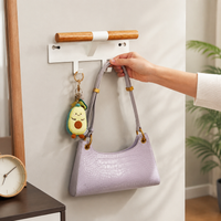 Modern Coat Hooks, Entryway Key Rack, Wall-Mounted Clothes Hooks, 20kg Load Capacity Hook Rail for Hallway & Office