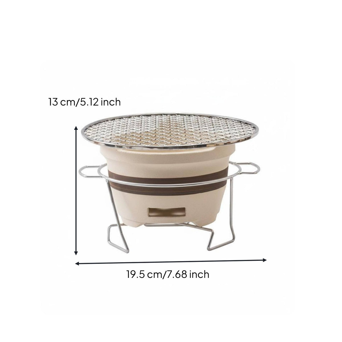 Chinese Tea Warmer Multi-Functional Traditional Briquettes Grill Multifunctional Outdoor Tea Warmer for Camping, Patio