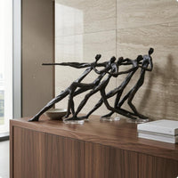 Abstract Metal Sculpture Stylized Figures Abstract Figurine Slender for Tabletop