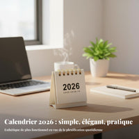 2026 Table Calendar, Simple Portable, Muji Style, Daily Planning