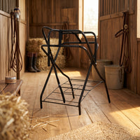 Tack Storage Rack Wire Base Horse Saddle Holder Unobstructed Frame