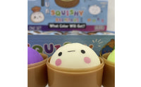 12 Pieces Cute Bao Bun Squishy Squeezable Squishy with Mini Steamer Basket Soft Bun Compress Toy Kawaii for Desk, Office