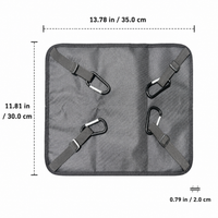 Black Mesh Swimming Bag with 4 Carabiners Zipper Closure for Watercraft Storage
