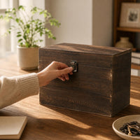 Rectangular Desktop Storage Box Hairpin Jewelry Organizer Dormitory Storage Retro Wooden Box