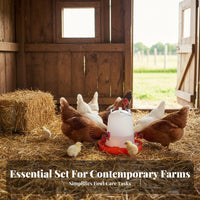 Automatic Fowl Waterer Easy to Hygienic Chick Feeder and Waterer Set Material Automatic Fowl Feeder