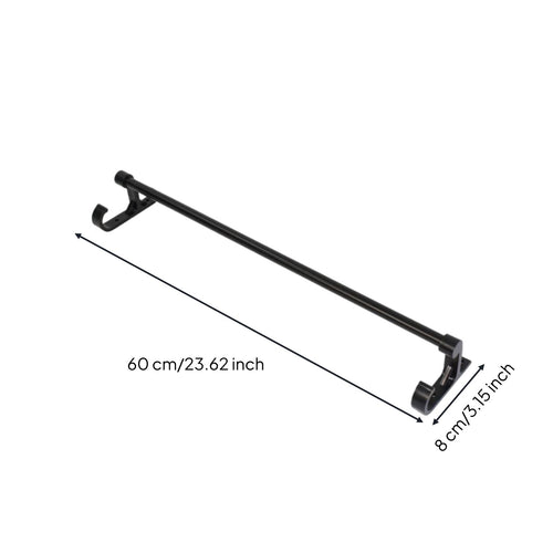 Wall-Mounted Hanging Rod Space Saving Hook Bracket Rod Heavy Duty for Bathroom