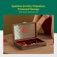 Wooden jewelry organizer for women